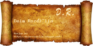 Deim Rozália névjegykártya