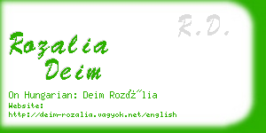 rozalia deim business card